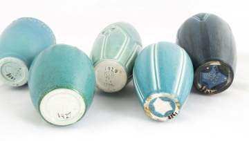 Five Rookwood Art Pottery Vases