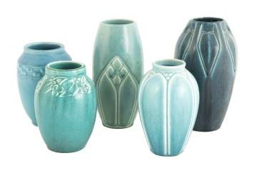 Five Rookwood Art Pottery Vases