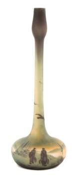 Muller Cameo Vase with Figures and Harbor