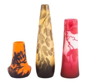 Three Pieces Art Glass