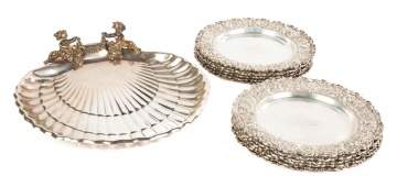 S. & N. Katz Sterling repoussé Plates