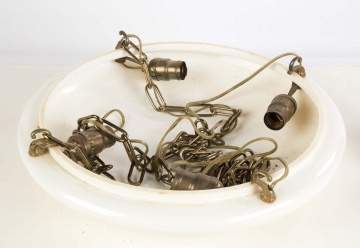 Steuben Calcite Hanging Dome with Hardware