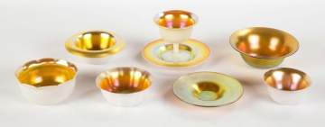 Group of Steuben Gold Aurene Pieces