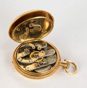 18 Carat Gold Engraved Pocket Watch