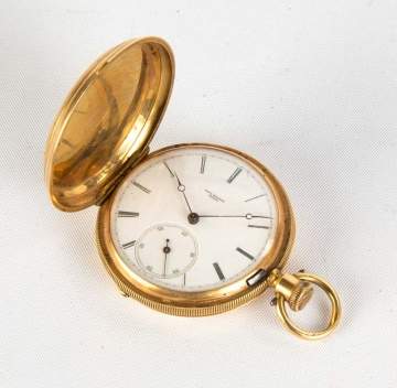 18 Carat Gold Engraved Pocket Watch