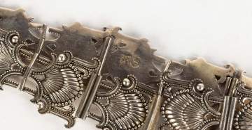 Mexican Sterling Belt and Earrings