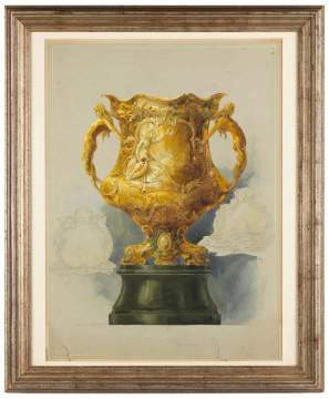 Artist Rendering for Gorham Silver Co. of Presentation Vase