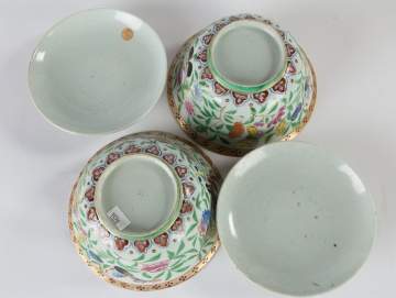 Pair of Chinese Covered Porcelain Bowls