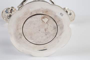 Calegaro, Italy, Silver Four Arm Candelabra