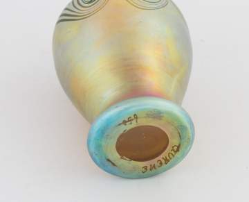 Steuben Aurene Decorated Vase