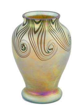 Steuben Aurene Decorated Vase