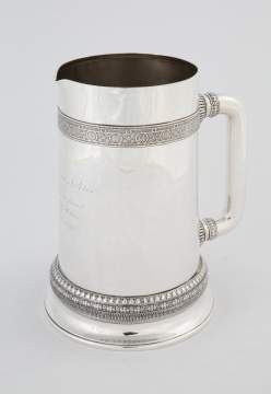 Tiffany & Co. Sterling Silver Water Pitcher with Molded Decoration