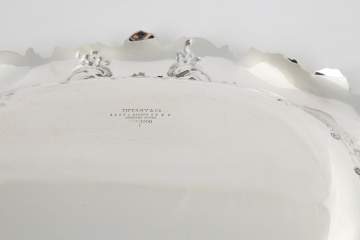 Tiffany & Co. Makers Serving Tray with Shell and Floral Reticulated Border
