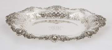 Tiffany & Co. Makers Serving Tray with Shell and Floral Reticulated Border