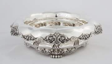 Tiffany & Co. Makers Sterling Silver Centerpiece with Wave Edge Design