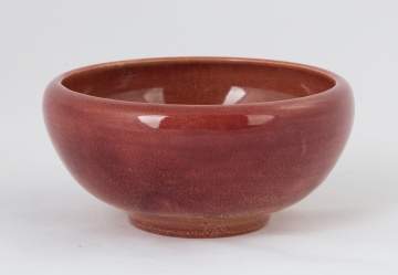 Charles Fergus Binns (American, 1857-1934) Red Glazed Bowl