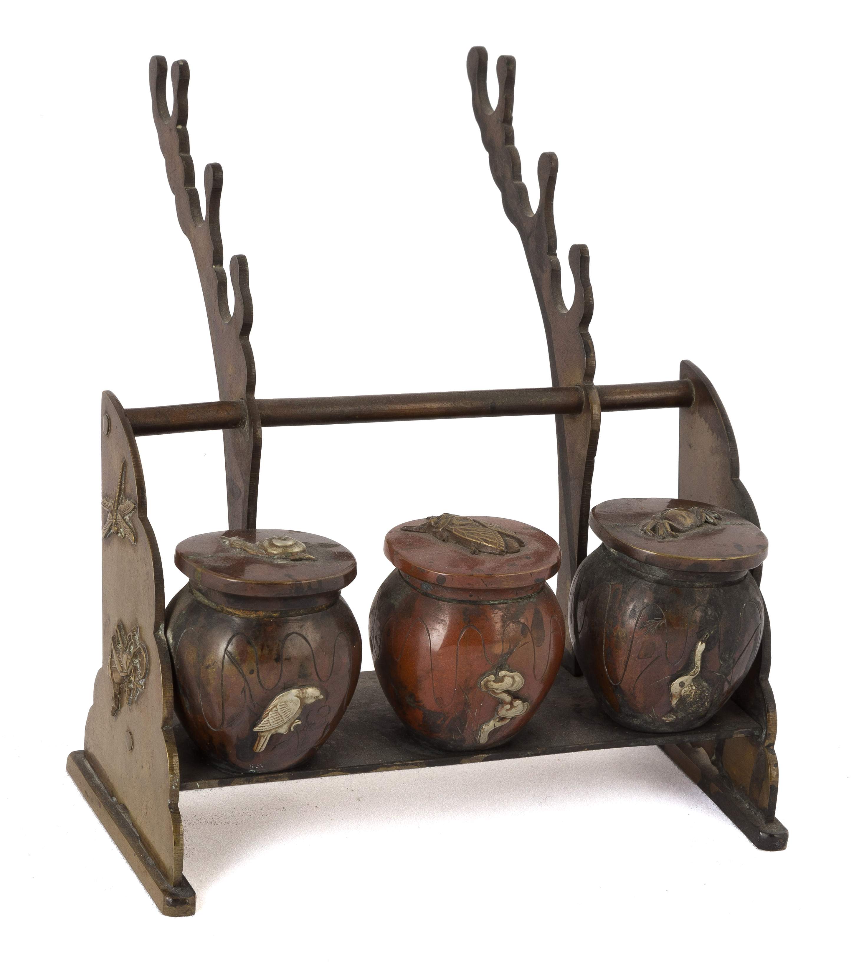 Japanese Mixed Metal Inkstand | Cottone Auctions
