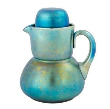 Steuben Aurene Pitcher and Cup