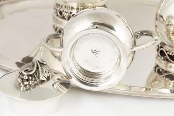 Mexican Sterling Silver Six Piece Tea Service by Codan 