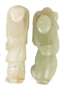 Chinese Carved Jade Court Figures
