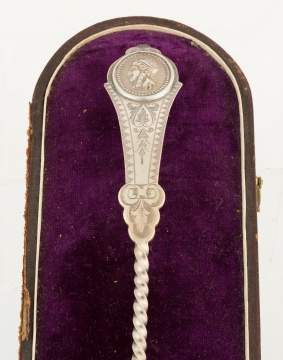 Coin Silver Ladle with Medallion