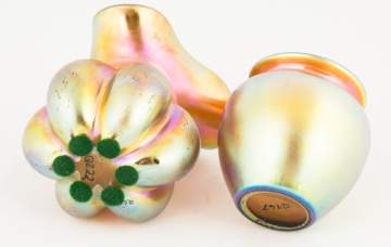 Two Steuben Gold Aurene Vases