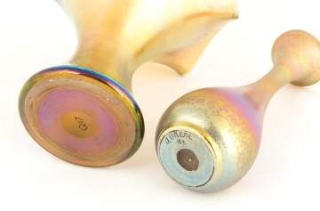 Two Steuben Gold Aurene Vases