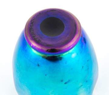 Steuben Blue Aurene Vase