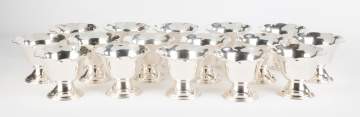 Sixteen Sterling Silver Dessert Bowls