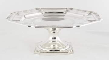 Sterling Silver Compote with Hand Chased Border