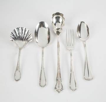 Five Sterling Silver Serving Pieces