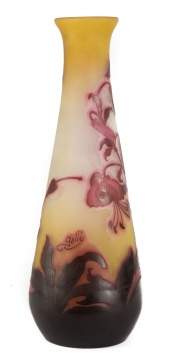 Galle Cameo Tiger Lily Vase