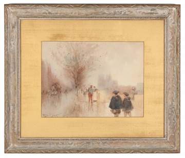 Frederic Marlett Bell-Smith (Canadian 1846 - 1923), Paris Street Scene.