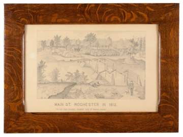E.Sharrod, Drawing Main St. Rochester, NY 1812 