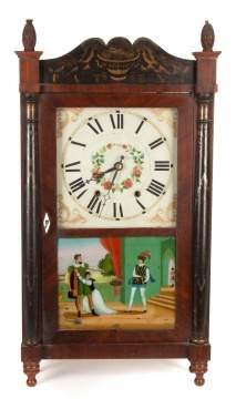 William Leach, Easton, PA, Stenciled Shelf Clock