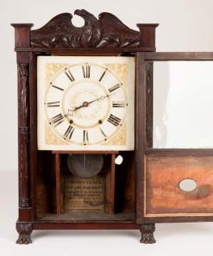 Smith Clock Est. Carved Column Shelf Clock