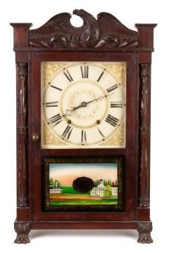 Smith Clock Est. Carved Column Shelf Clock