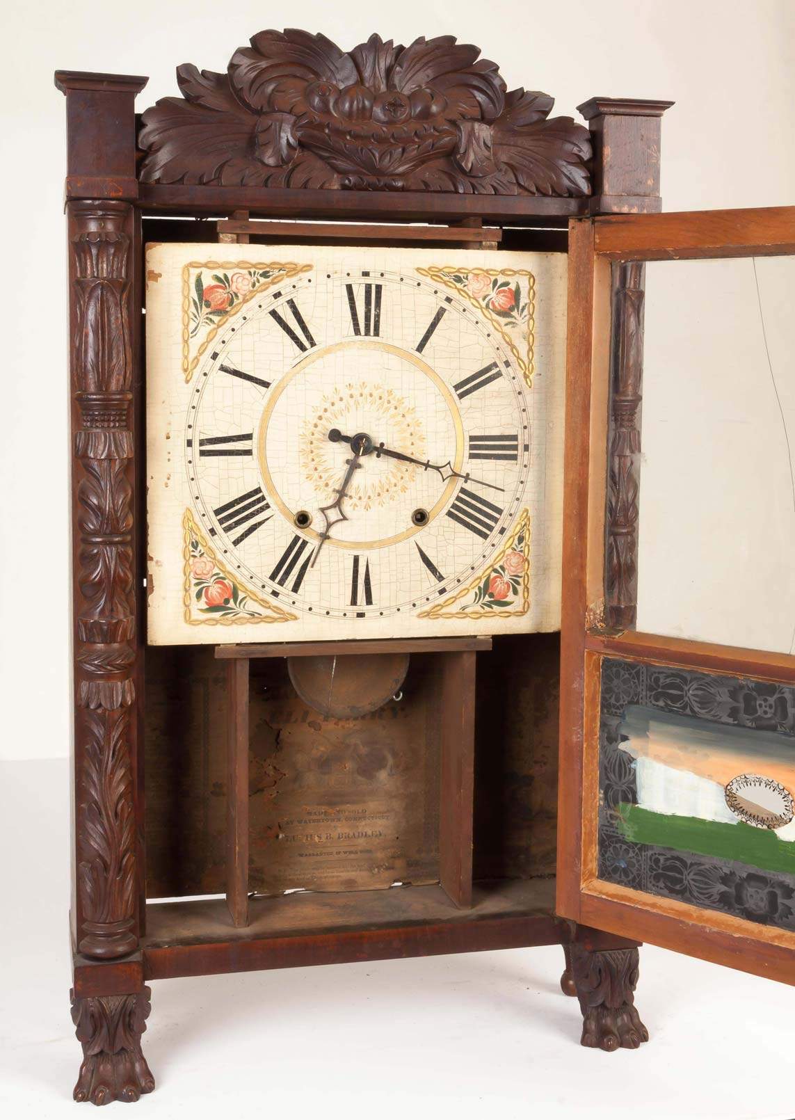 Eli Terry, Watertown, CT, Carved Column Shelf Clock Cottone Auctions