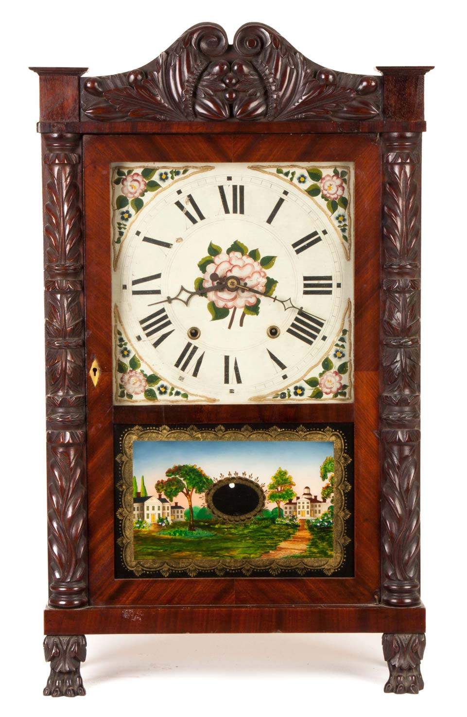 George Mitchel Carved Column Shelf Clock | Cottone Auctions