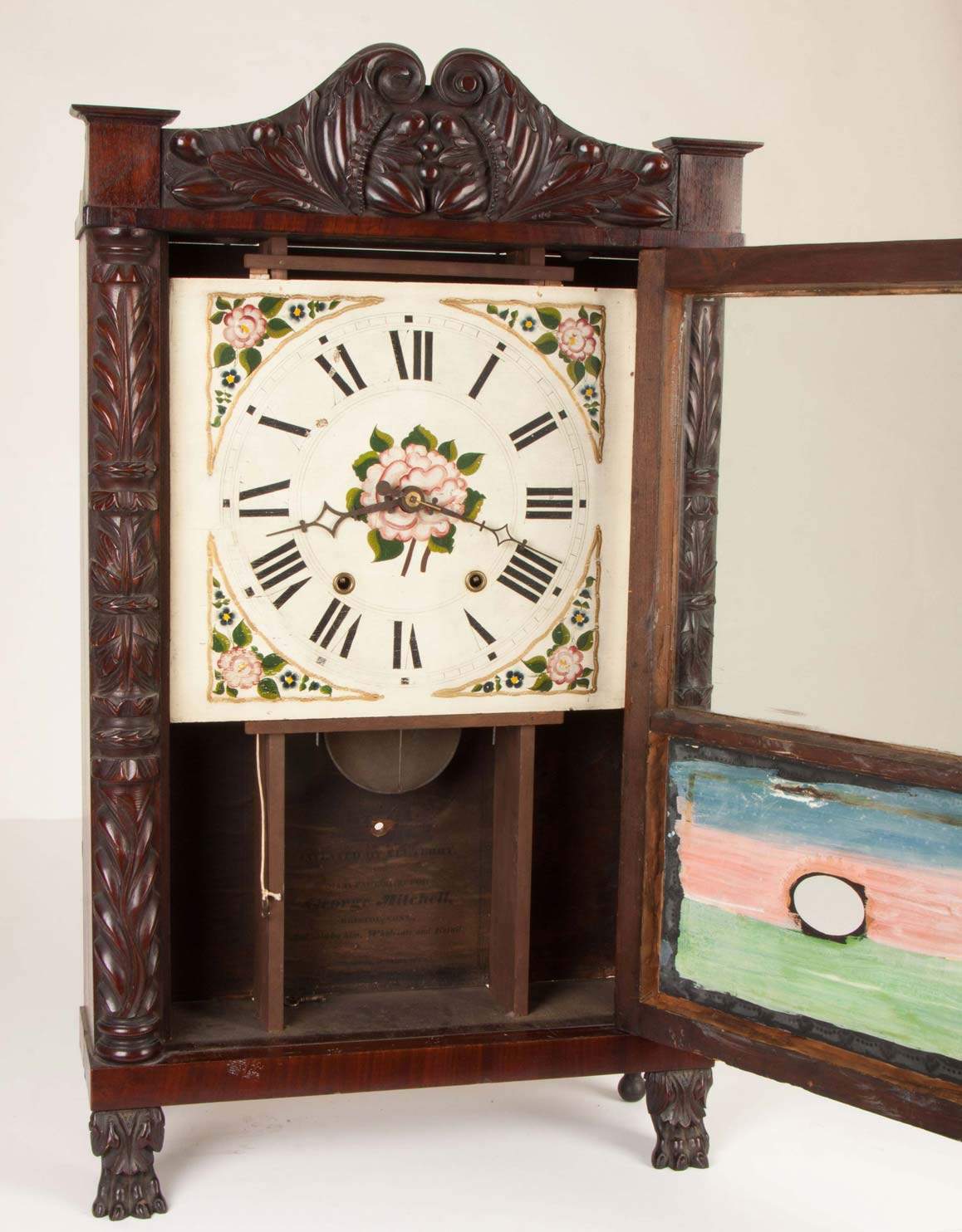 George Mitchel Carved Column Shelf Clock | Cottone Auctions