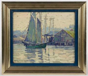Harriet R. Lumis (American, 1870–1953) Harbor Scene