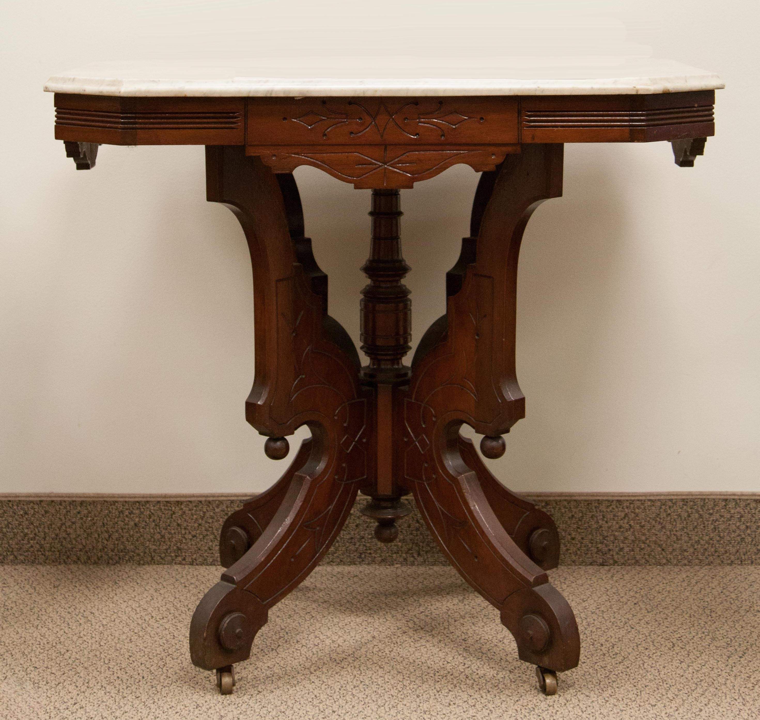 Victorian Marble Top Table Cottone Auctions