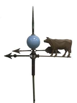 Cow Copper Weathervane with Directionals