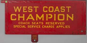 Vintage West Coast Champion Railroad Sign