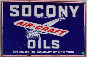 Vintage 'SOCONY' Porcelain Advertising Sign