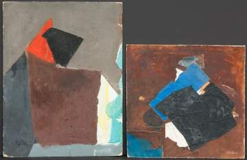 Two Henry Botkin (American, 1896-1983) Mixed Media  Paintings