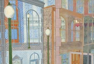 Gilbert Stearns ( 20th Century ) "Montage of  Canton Architecture"