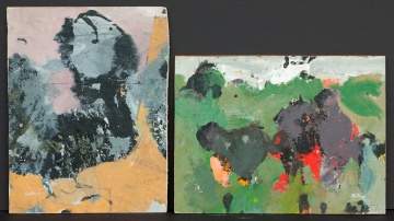 Two Henry Botkin (American, 1896-1983) Mixed Media  Paintings