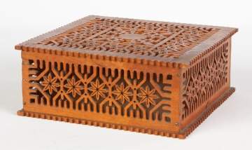 Pierced Carved Wood Box