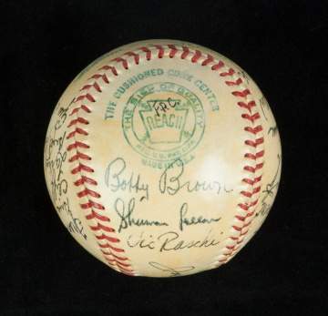 1948 Signed Yankee Baseball